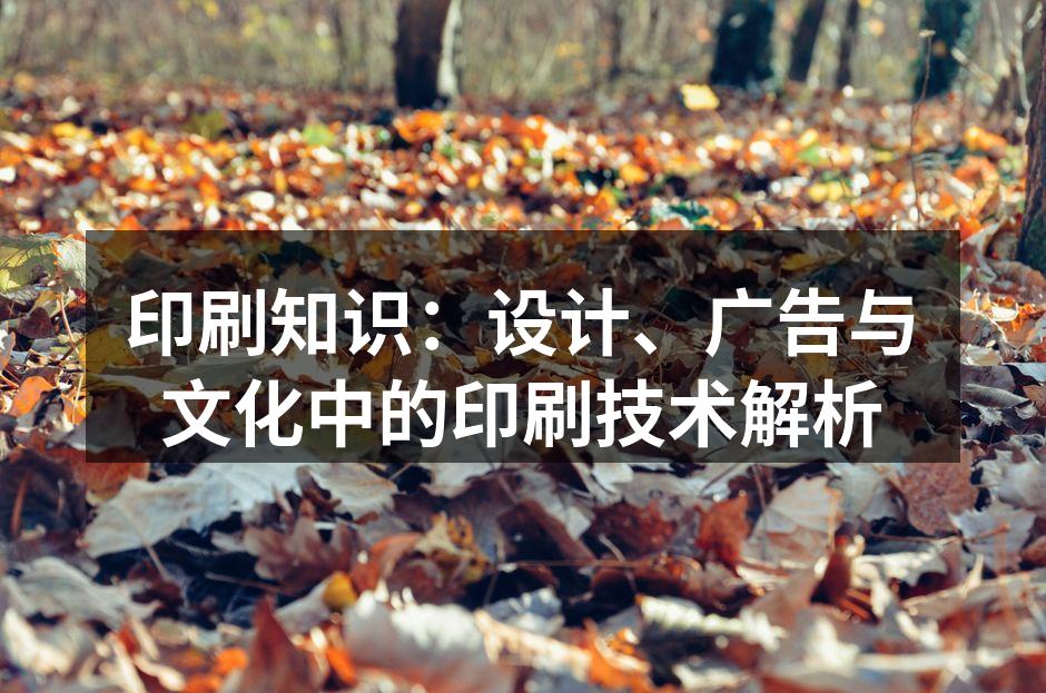 印刷技术在广告中的应用示例